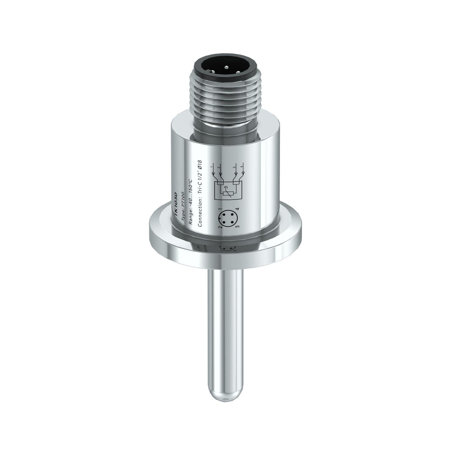 Temperature Sensor for M12 Airline Plug-PT100 output