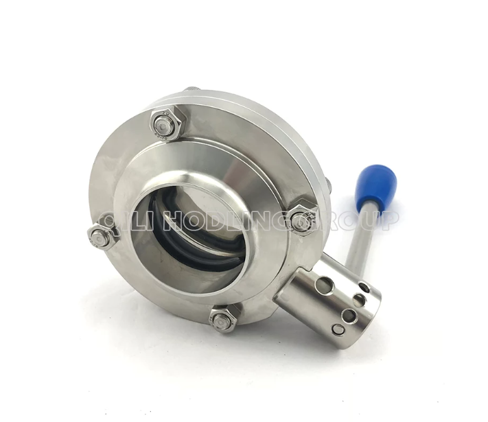 Welded Manual Butterfly Valve-Square 4-hole Adjustable