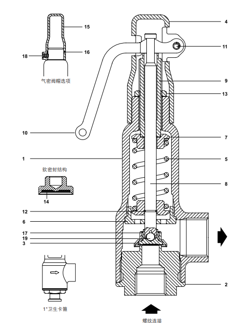 SV615A-Ssafety valves-Bronze 1/2-microlift lever