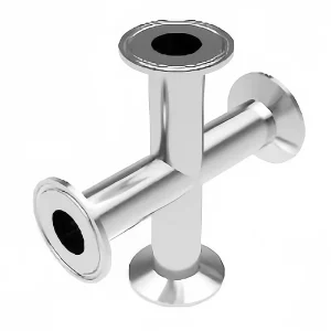 DT-4.1.2-4C Clamp Cross (DT-18)/DT-4.1.2-1C Weld Cross(DT-9) SS316L Bioprocessing ASME Equal Diameter Cross Sanitary BPE Fitting