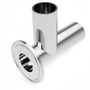 DT-4.1.2-3 Short-Outlet Run Clamp/Weld Tee (DT-25) Polished ASME 1/4"-6" Sanitary SS316L Stainless Steel BPE Fitting