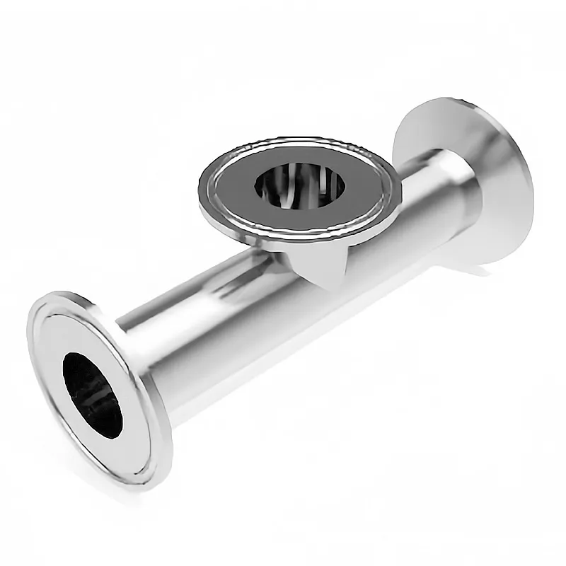 DT-4.1.2-5 Short Outlet Tee Clamp End (DT-27) Polished ASME 1/2"-6" Sanitary SS316L Stainless Steel BPE Fitting