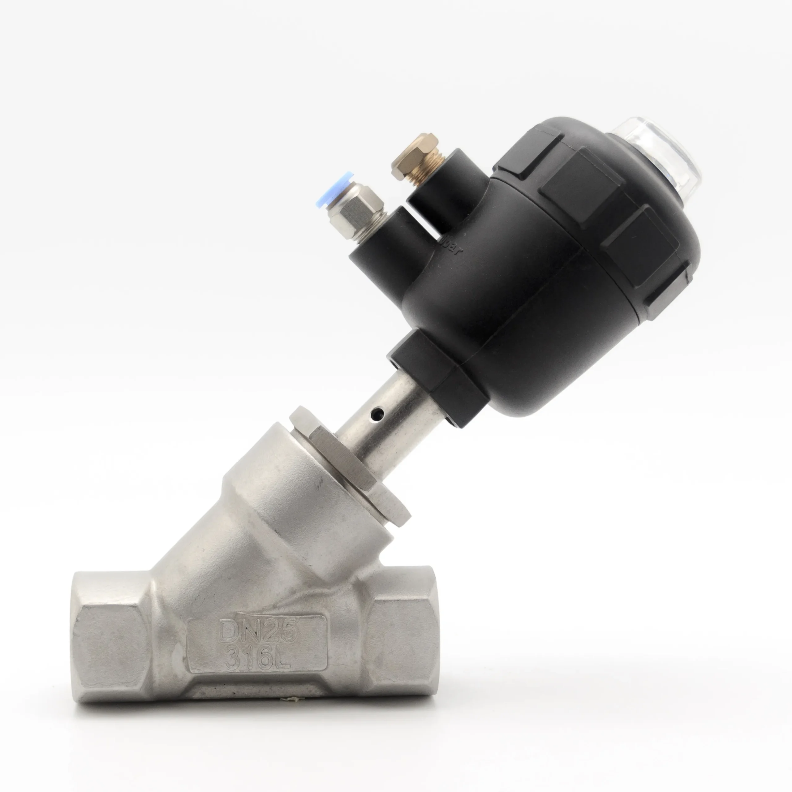 Sanitary SS304/SS316L Stainless Steel Regular Angle Seat Valve Female/Weld/Clamp/Flange Connection - Image 2