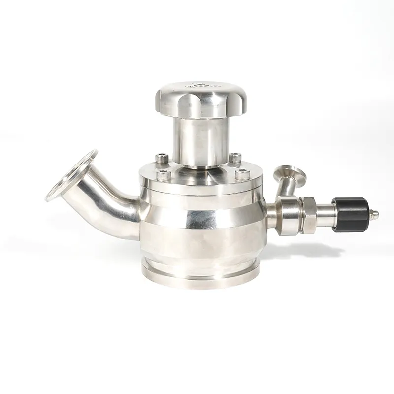 Clamp Radial Diaphragm Valve AISI316L Sanitary Stainless Steel 7Bar Pharmaceuticalsv PTFE