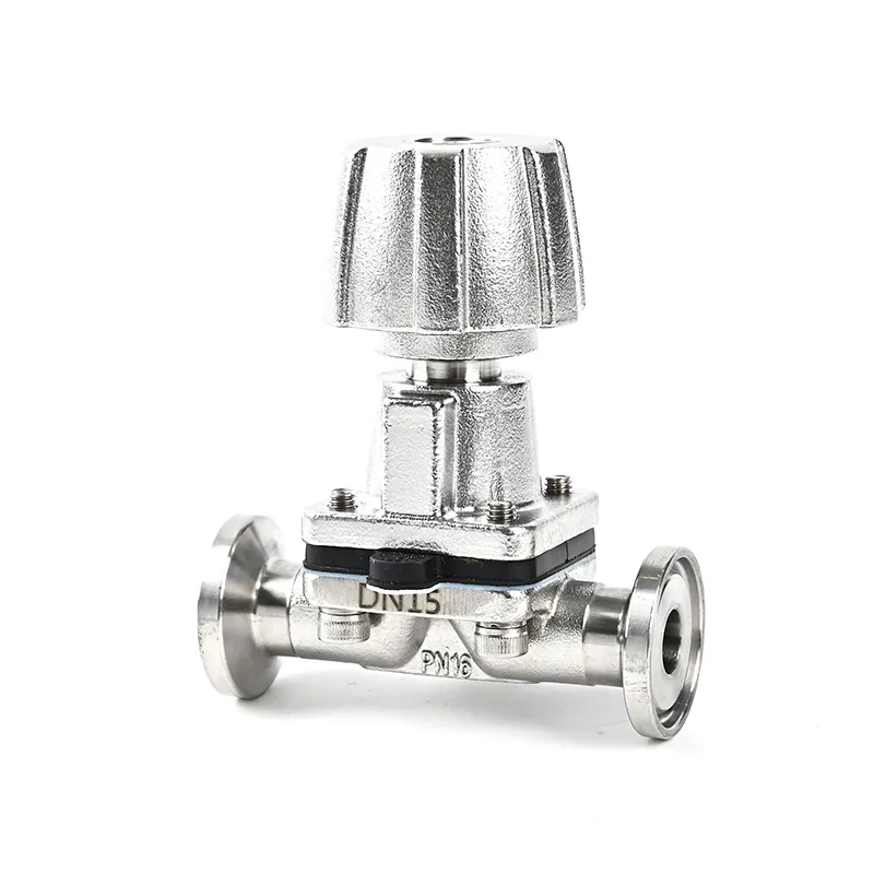 SS316L Sanitary Pharmaceuticals Mini type 2-Way Diaphragm Valve Stainless Steel Handwheel High Quality Diaphragm Valve PTFE+EPDM