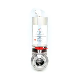 Sanitary Pneumatic Economical Butterfly Valve SS304/SS316L Stainless Steel Weld/Clamp High Quality Pipe Systems for Food