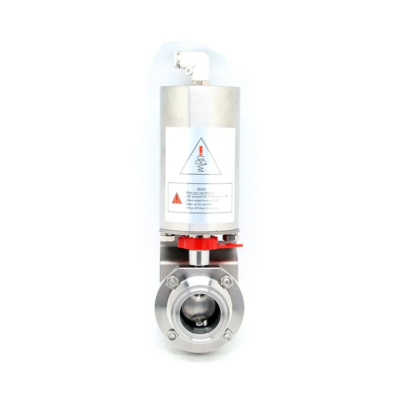 Sanitary Pneumatic Economical Butterfly Valve SS304/SS316L Stainless Steel Weld/Clamp High Quality Pipe Systems for Food